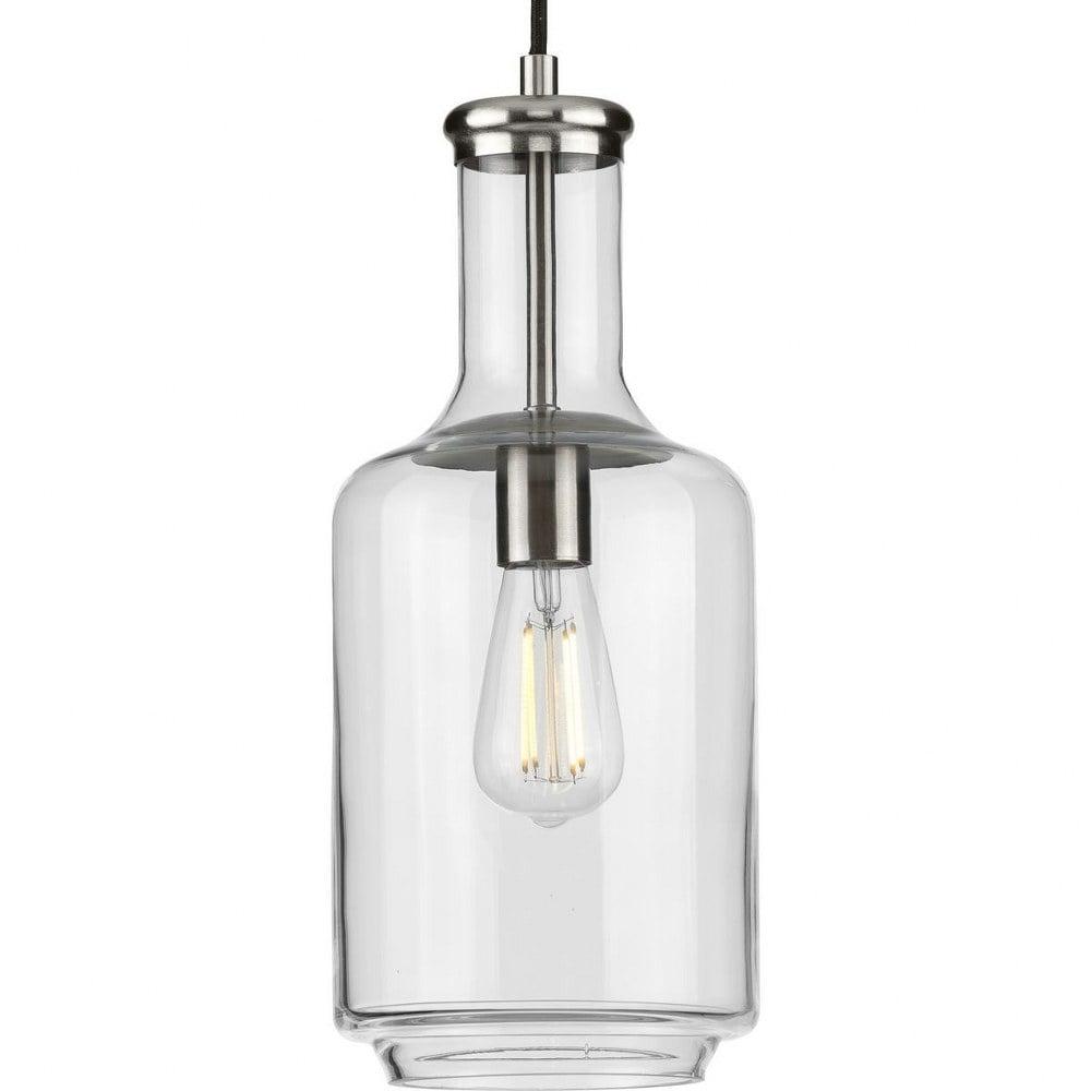 Latrobe Brushed Nickel Glass Pendant Light