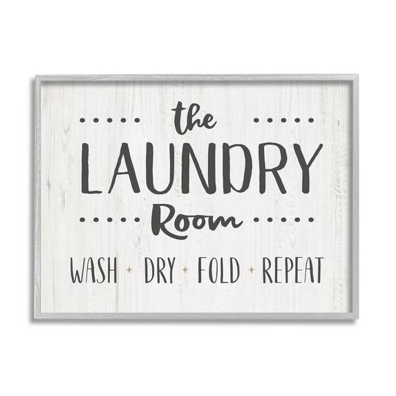 Stupell Industries " Laundry Room Wash Dry Fold Repeat " by CAD