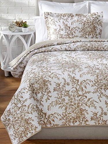 Laura Ashley Bedford Cotton Reversible Quilt Set