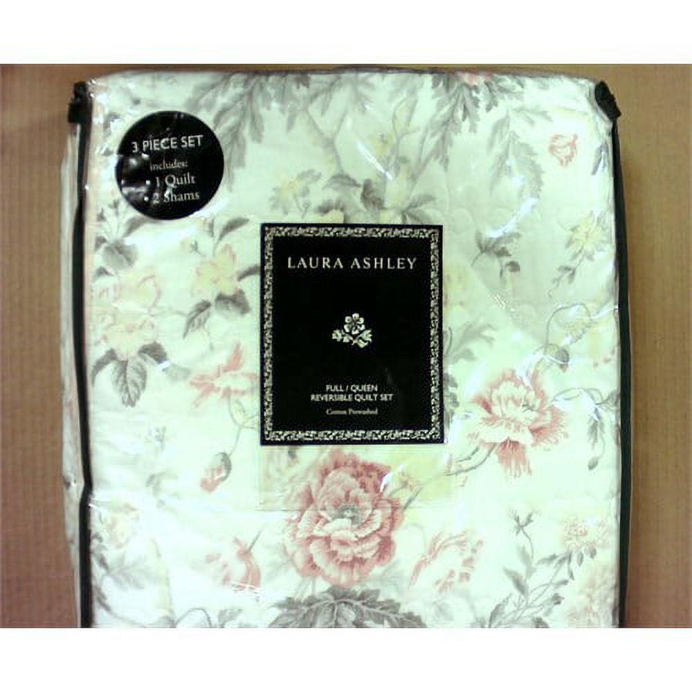 Laura Ashley Laura Ashley Breezy Floral Cotton Reversible Quilt Set