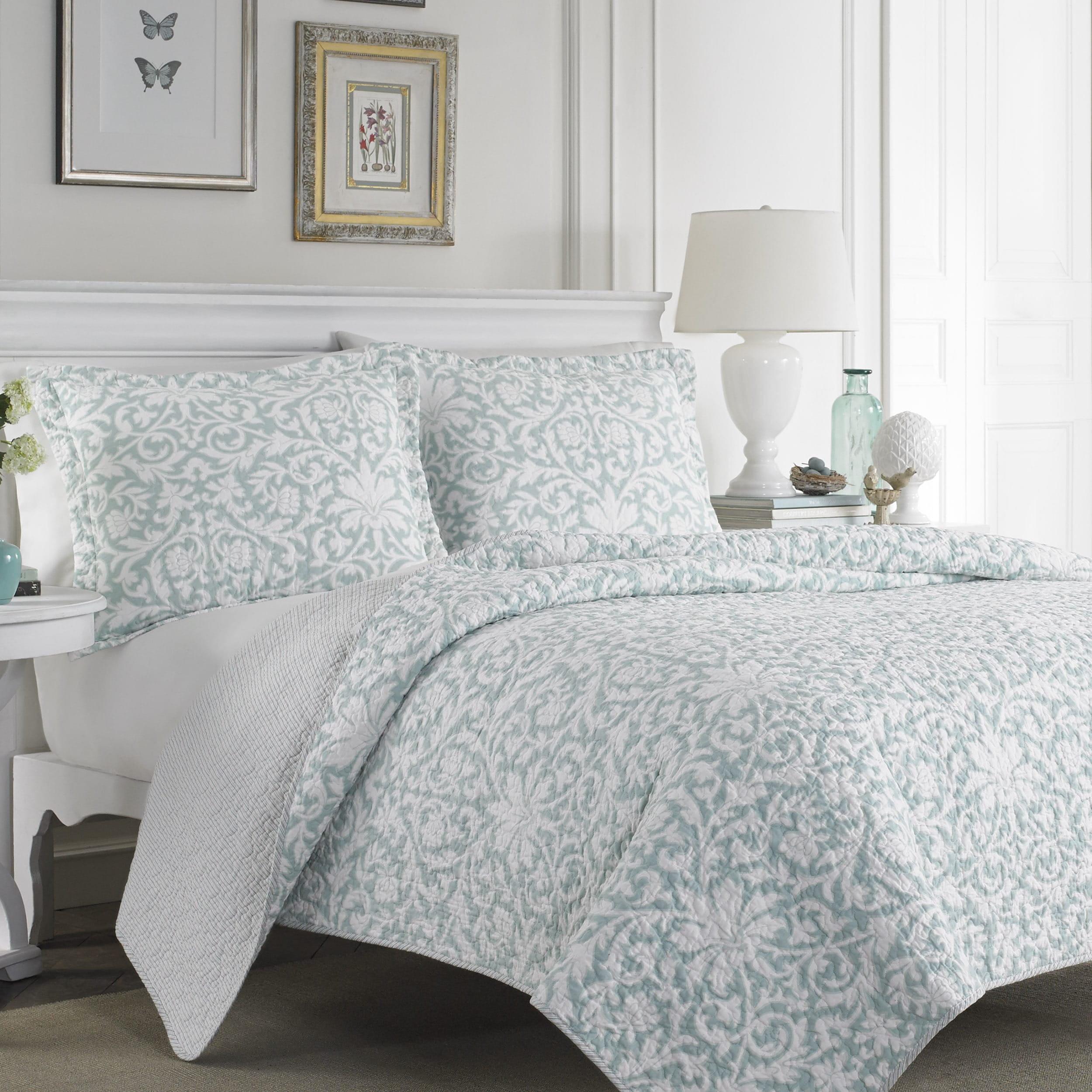 Laura Ashley Mia Reversible Cotton Quilt Set