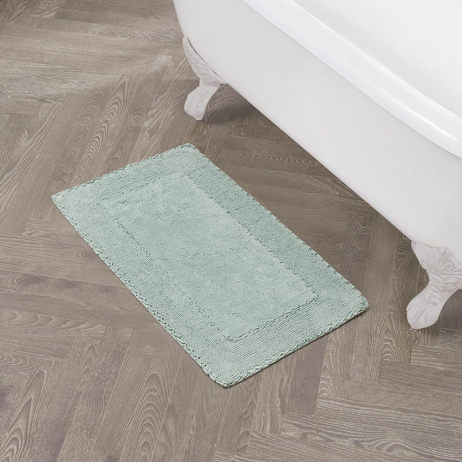 Laura Ashley Laura Ashley Ruffle 100% Cotton Bath Rugs