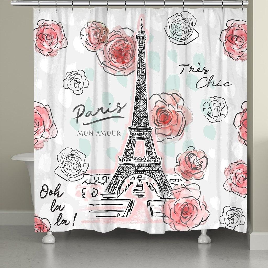 Laural Home High Fashion Paris Shower Curtain