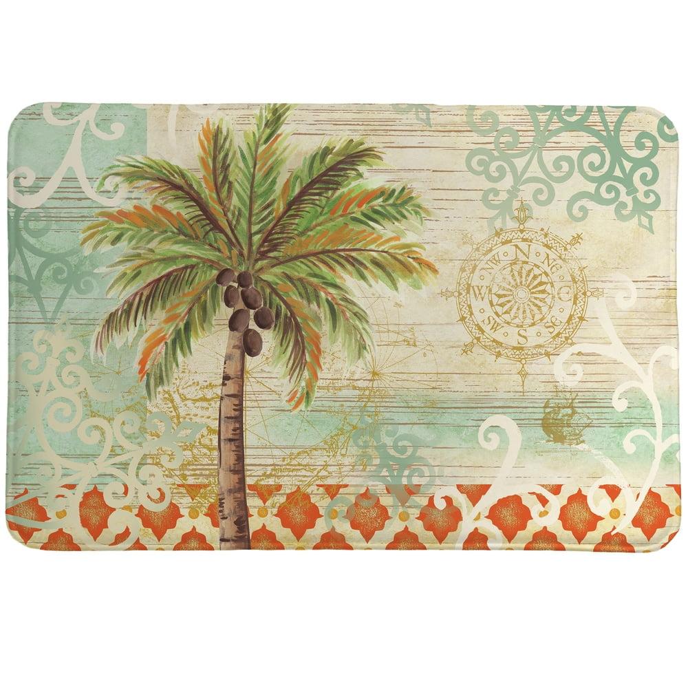 Laural Home  Spice Palm Memory Foam Rug - 20x30