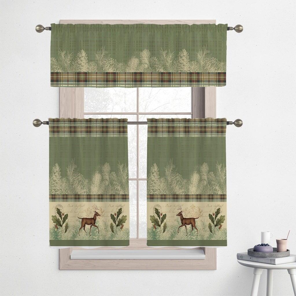 Tailored 28'' W Kitchen Curtain in