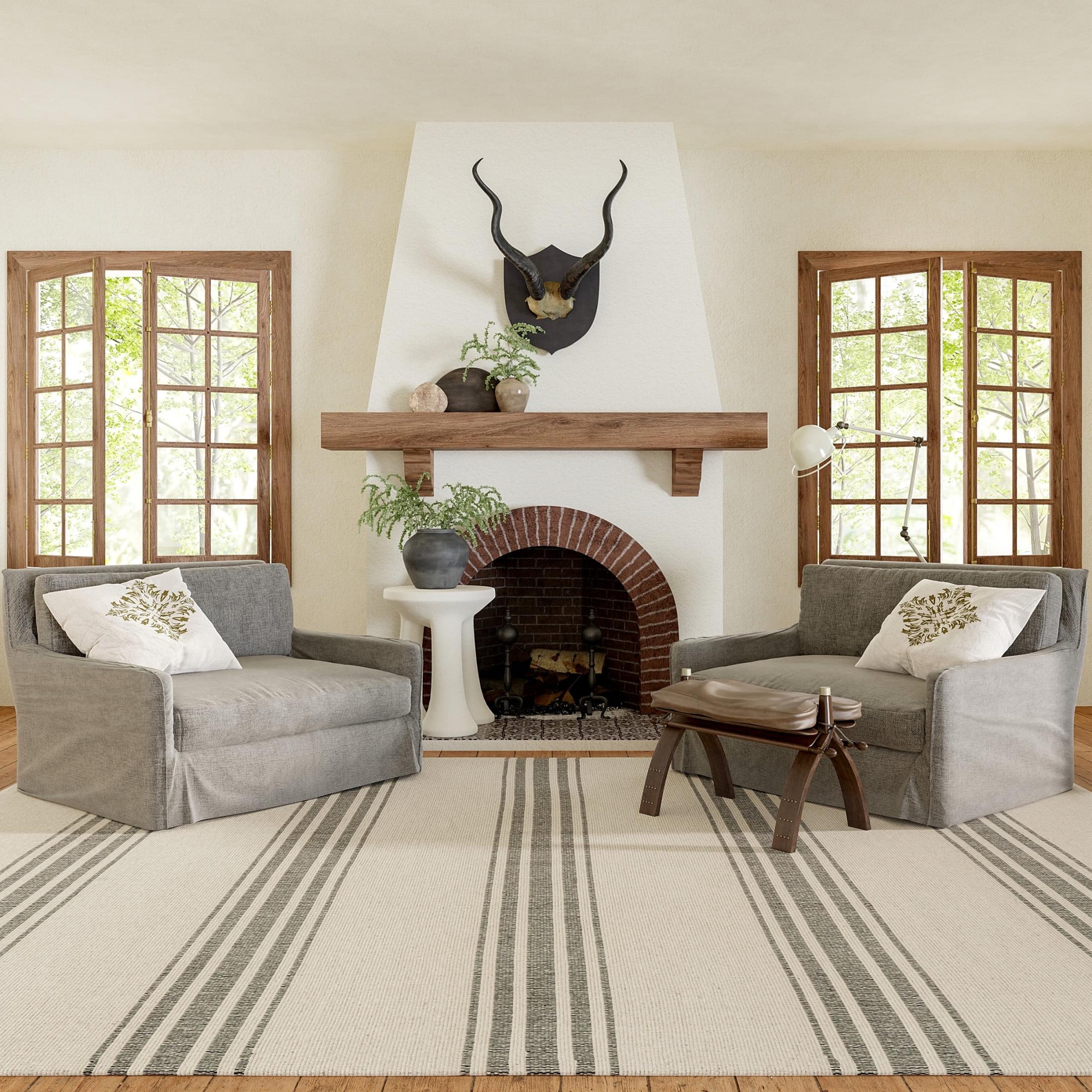 Breakwater Bay Aloizas Striped Cotton Area Rug
