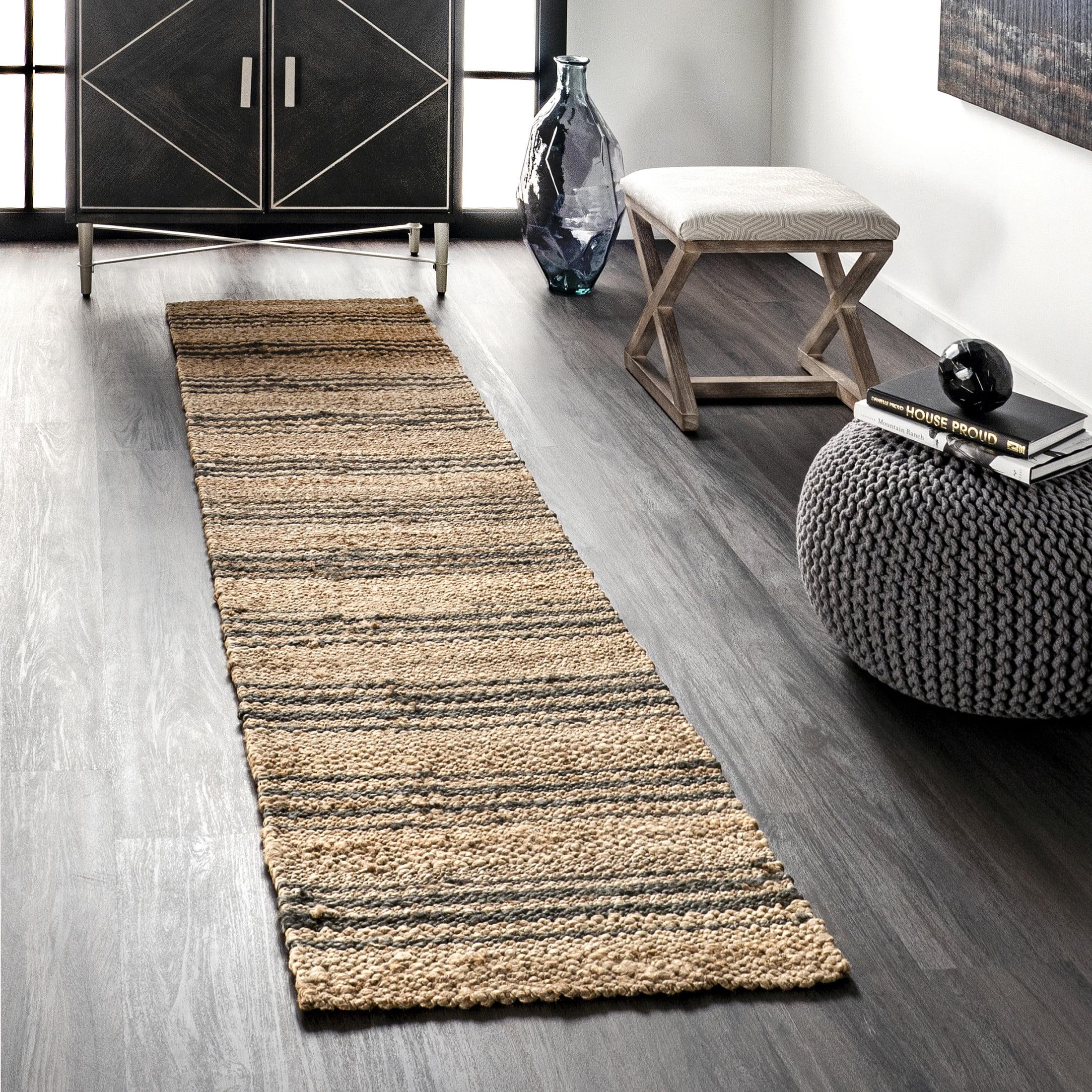 Lauren Liess x Rugs USA Lauren Liess x Rugs USA Natural Sycamore Striped Jute Area Rug