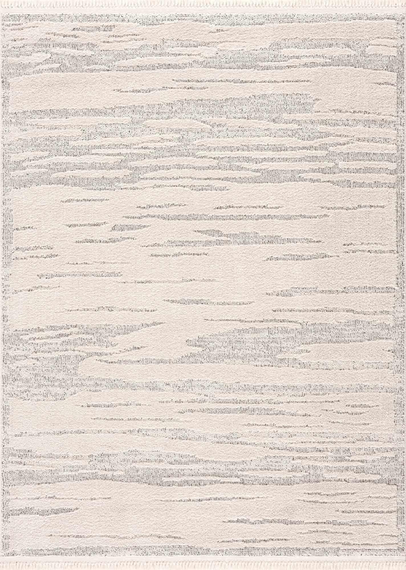 Anonna Abstract Machine Woven Polypropylene Area Rug in Beige