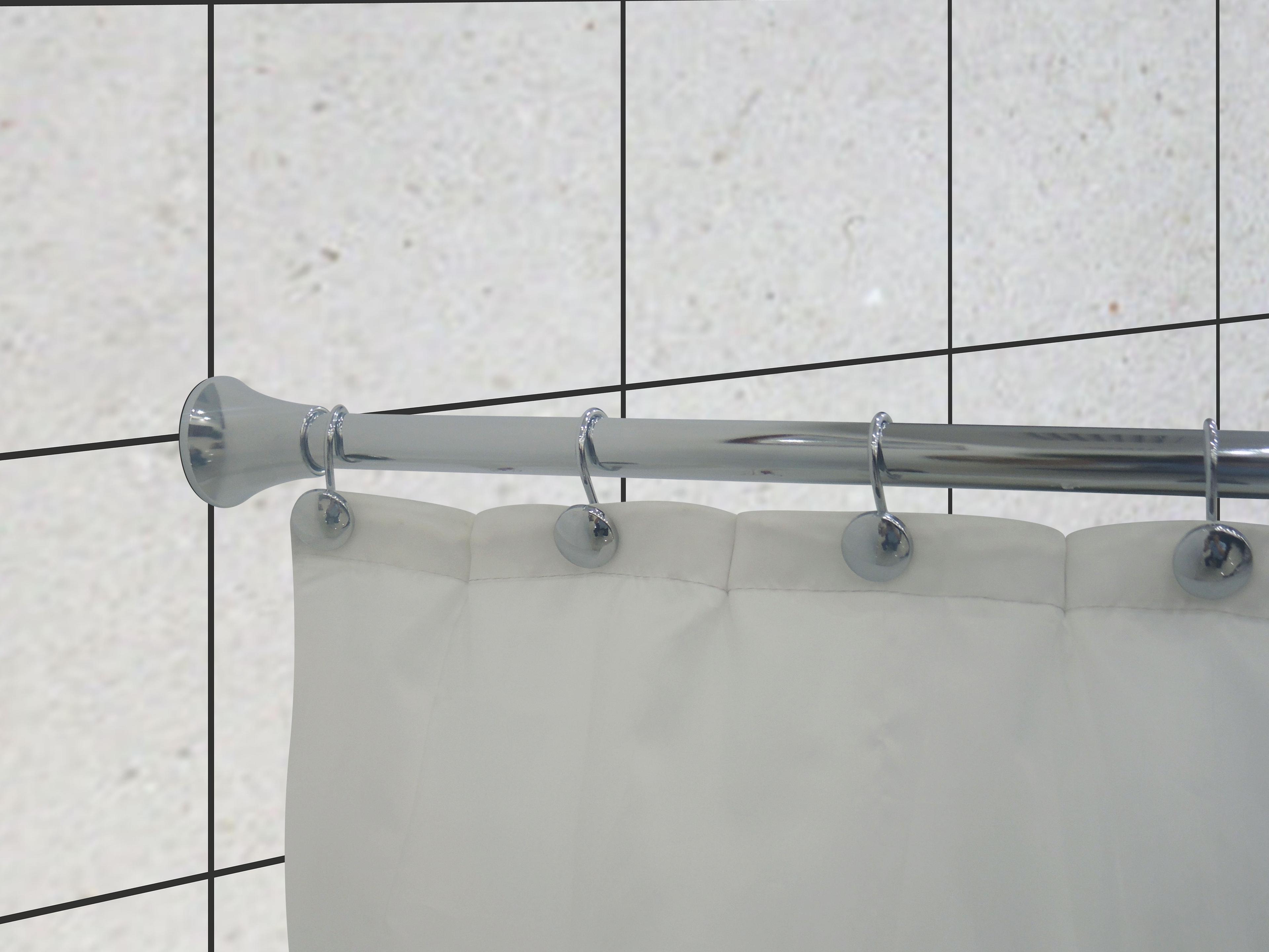 2.5'' Straight Tension Shower Curtain Rod & Hook Set