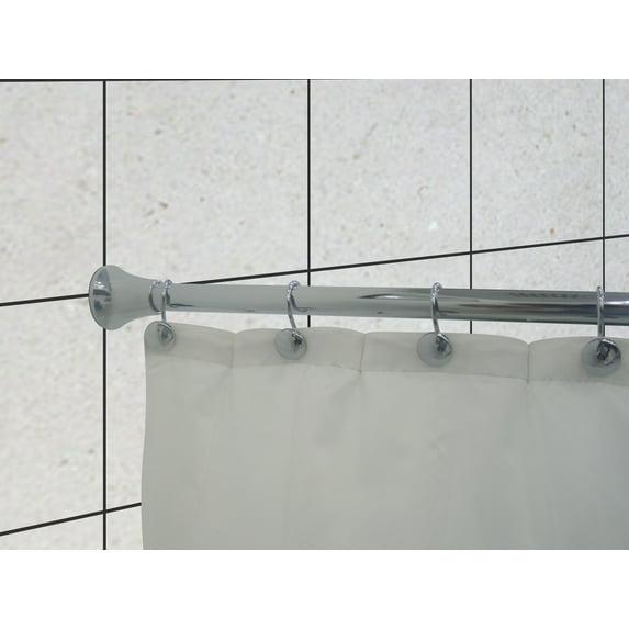 2.5'' Straight Tension Shower Curtain Rod & Hook Set