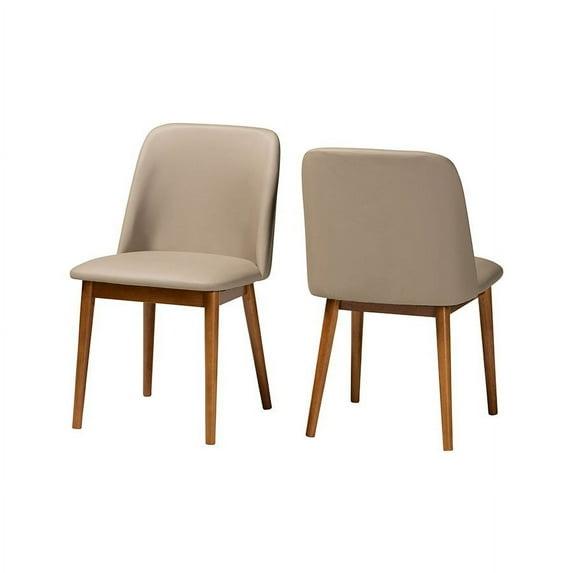 George Oliver Hartlepool 18'' H Faux Leather Upholstered Side Chair (Set of 2)