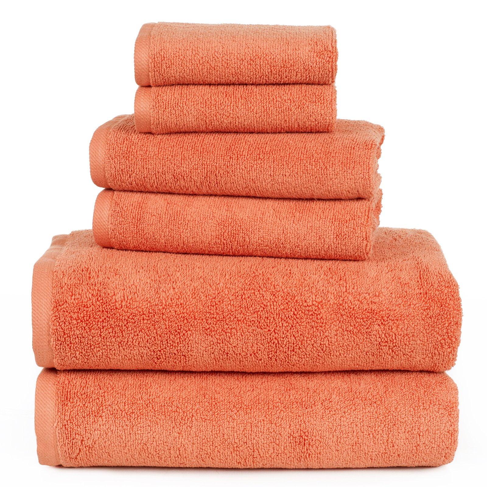 Brick Egyptian Cotton Zero Twist 6-Piece Towel Set