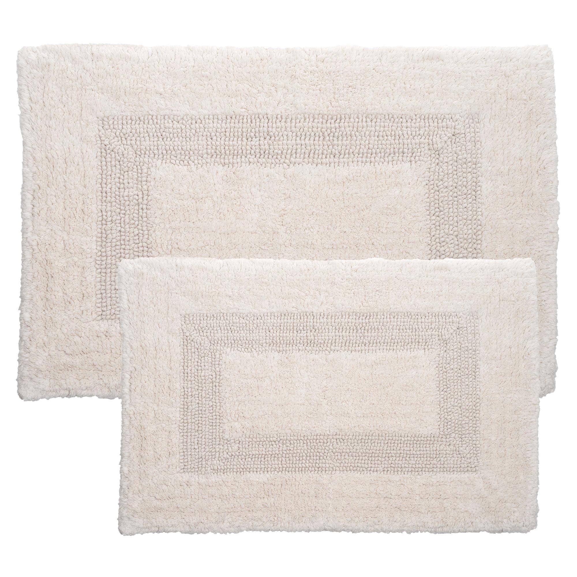 Lavish Home 2-Piece Bathroom Rug Set, Ivory