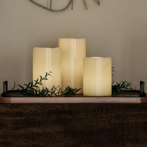 Lavish Home 3-Piece Led Flameless Candle Set with Remote, White