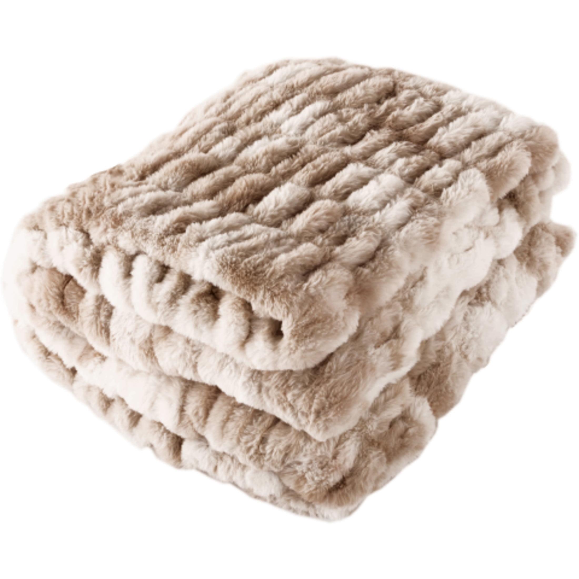 Lavish Home 60x80-Inch Faux Fur Blanket