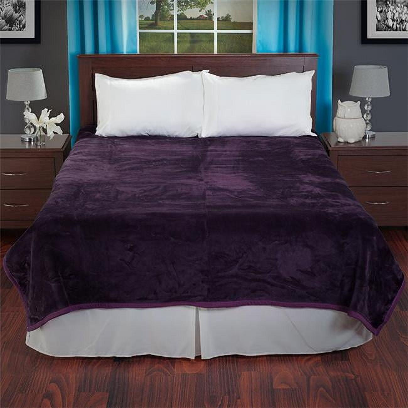 Faux Fur Throw Blanket – Oversized 91x81 Machine-Washable Bedding – Mink-Style 7.8lbs Heavy Blanket for Bed or Sofa by Lavish Home