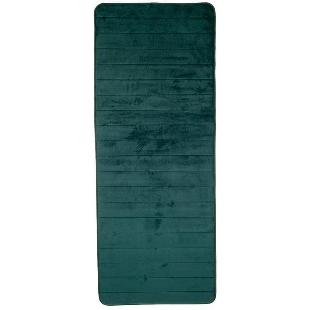 Lavish Home Extra Long Striped Memory Foam Bath Mat