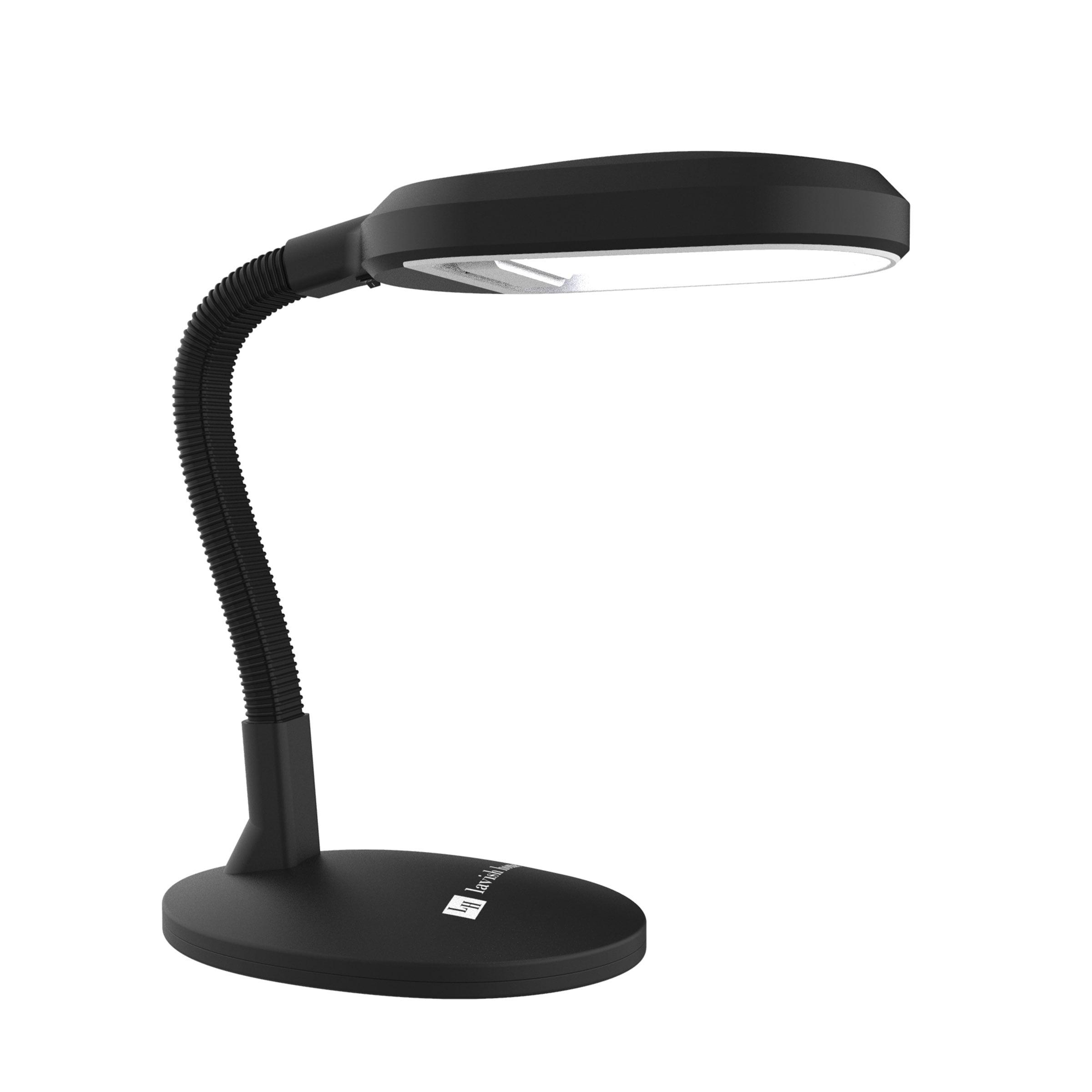 ArcFlex 22" Adjustable Black Desk Lamp with Sunlight Simulation