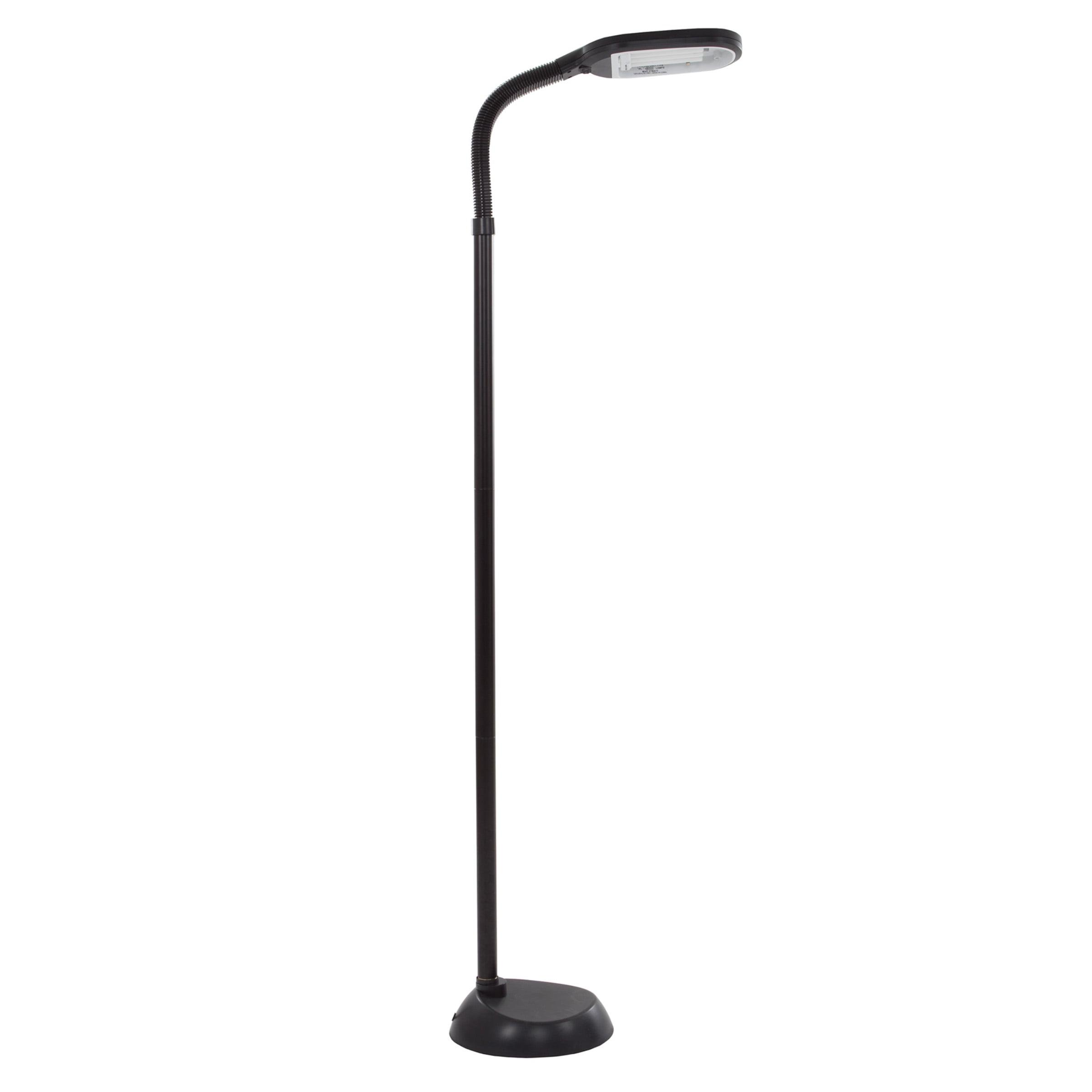 Arc Adjustable 20" Black LED Floor Lamp with Flexible Neck