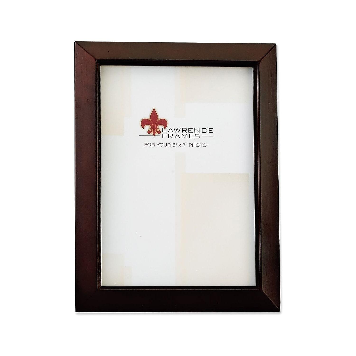 Classic Beveled Walnut Brown 5x7 Wood Picture Frame