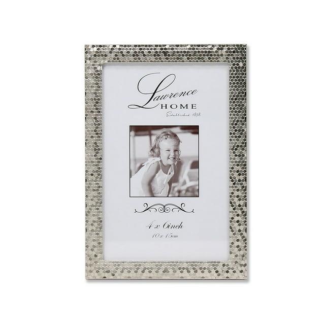 Lawrence Frames 710846 Shimmer Silver Metal 6.54" x 4.57" Picture Frame