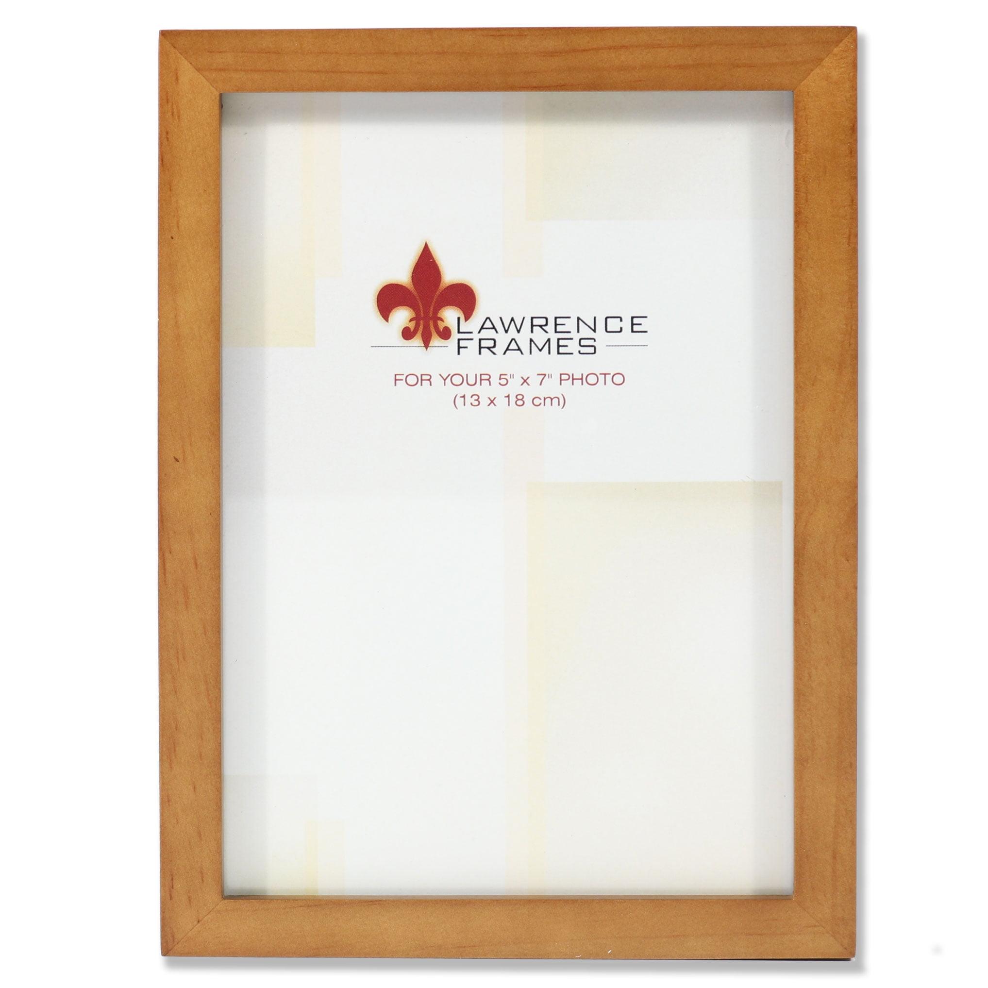 Nutmeg Wood 5x7 Rectangular Picture Frame with Beige Accents