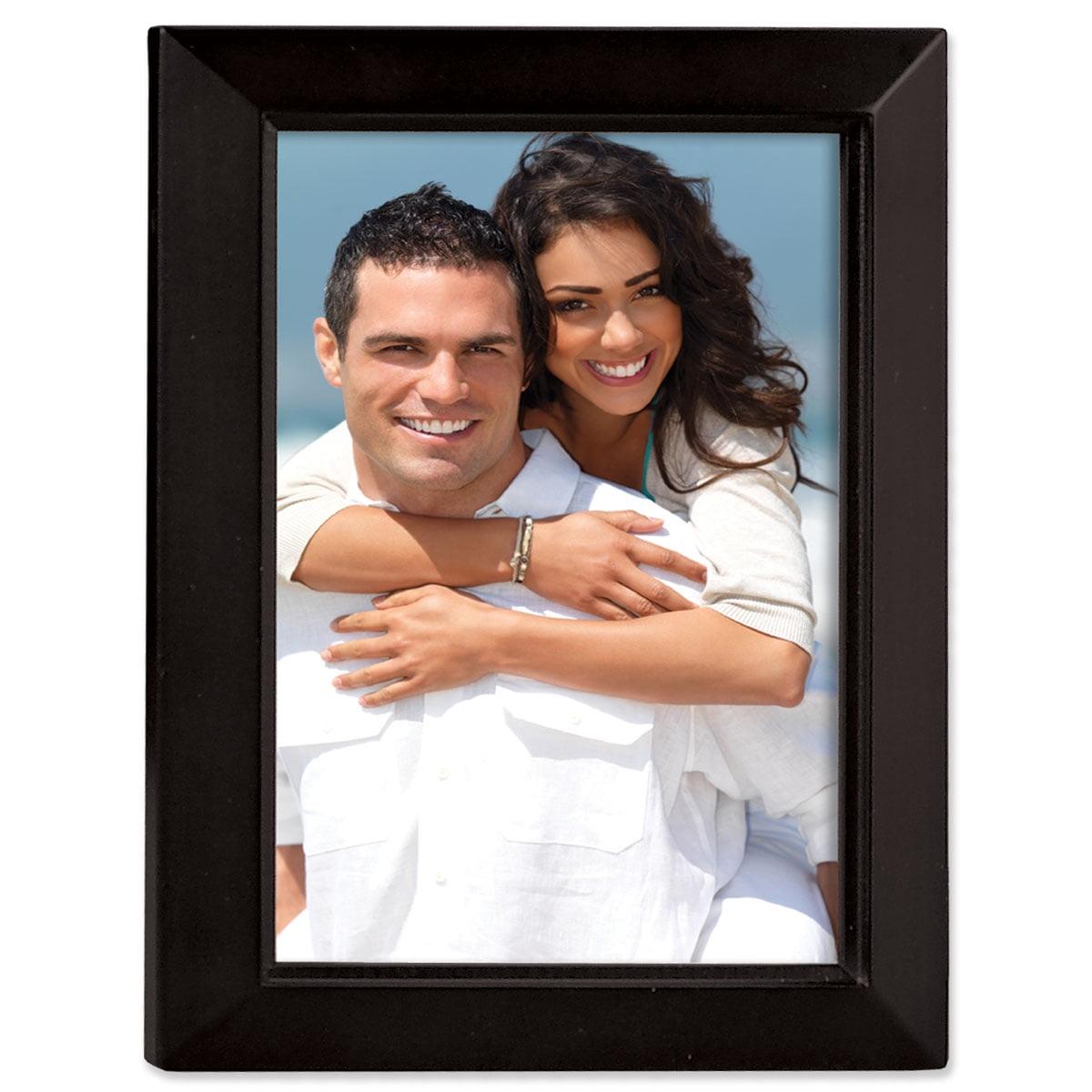 Classic Black Wood 8x10 Tabletop and Wall Photo Frame