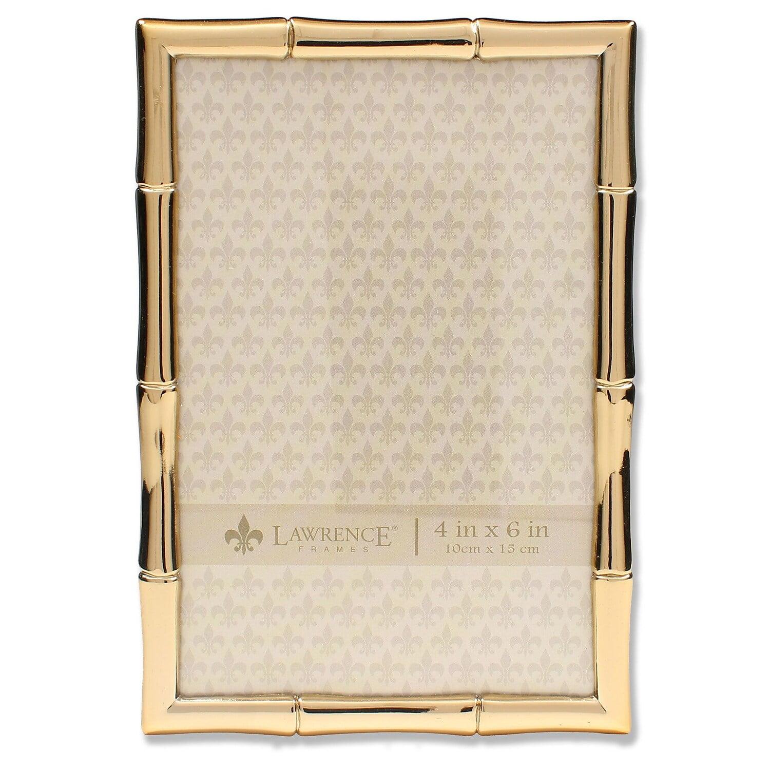 Gold Bamboo Design 4x6 Metal Picture Frame