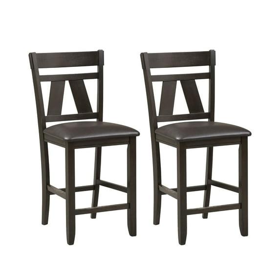 Lawson Black Splat Back Counter Chair (RTA)-Set of 2