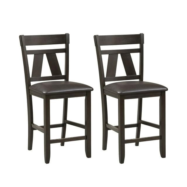 Lawson Black Splat Back Counter Chair (RTA)-Set of 2
