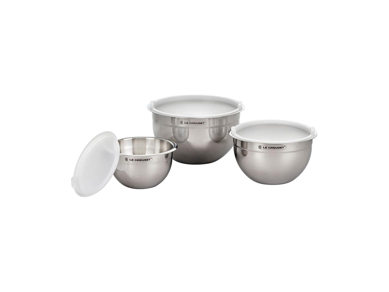 Le Creuset Set of 3 Stainless Steel Mixing Bowls