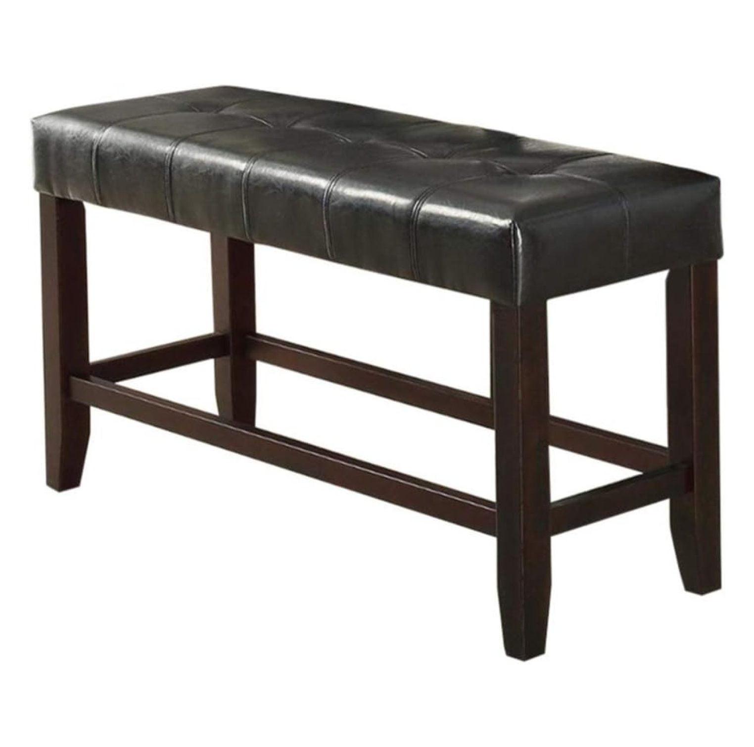 Faux Leather Upholstered Bench