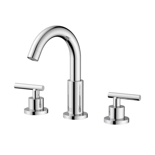 Leah Chrome 8-Inch Widespread Double Handle Bathroom Faucet