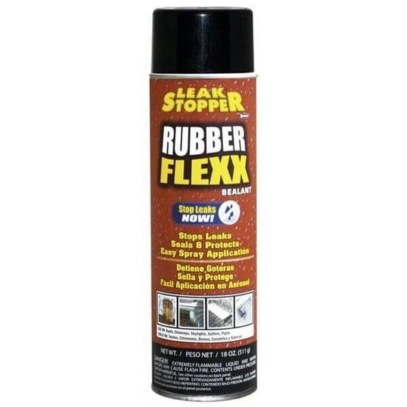 Leak Stopper Rubber Flexx - 15oz Waterproof Repair & Sealant Spray, Black, 1 Pack