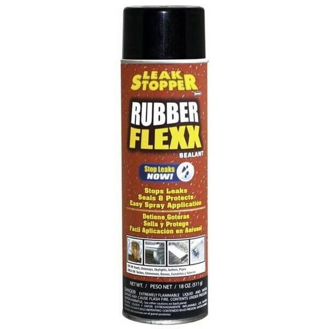 Leak Stopper Rubber Flexx - 15oz Waterproof Repair & Sealant Spray, Black, 1 Pack