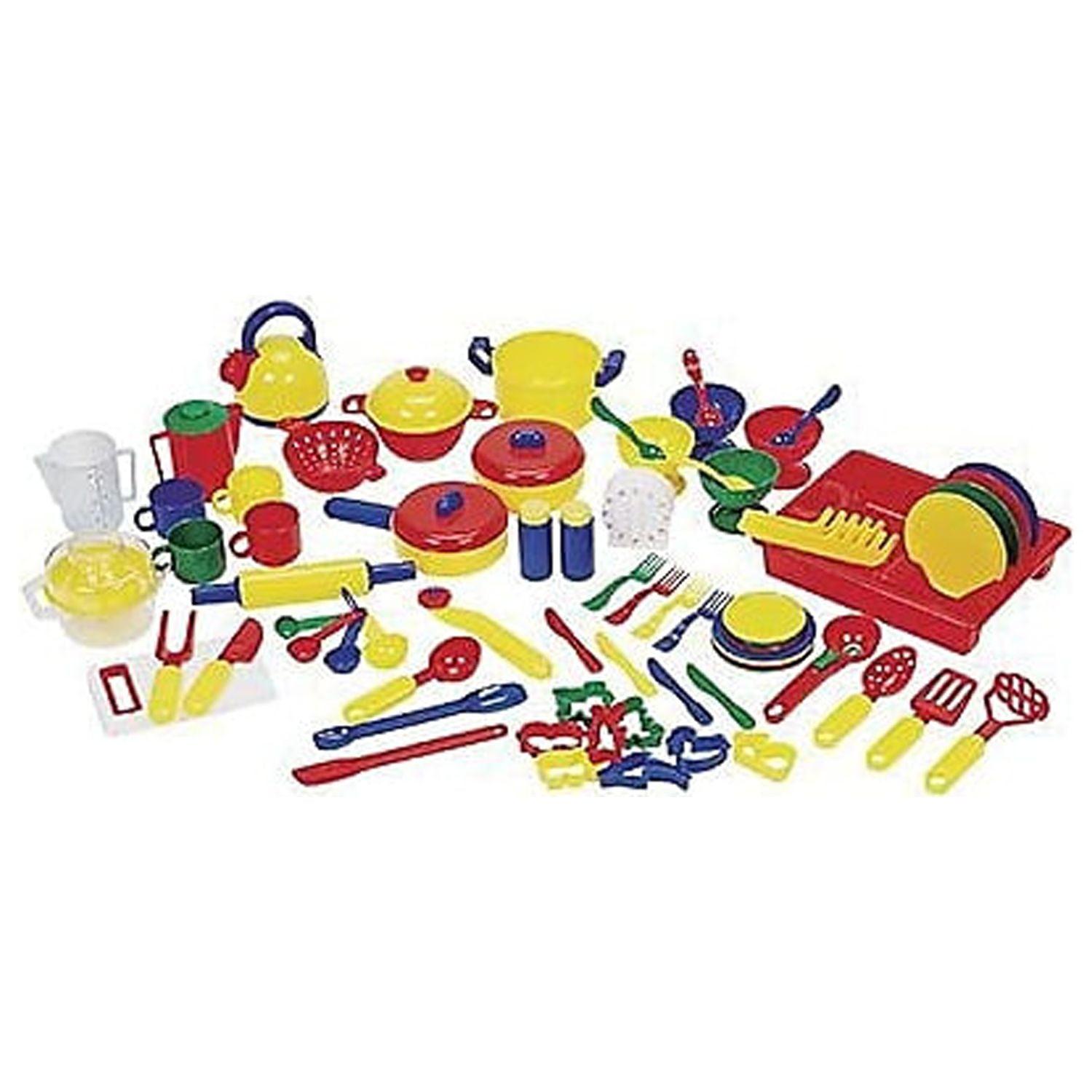 Colorful 73-Piece Pretend Play Kitchen Set for Kids