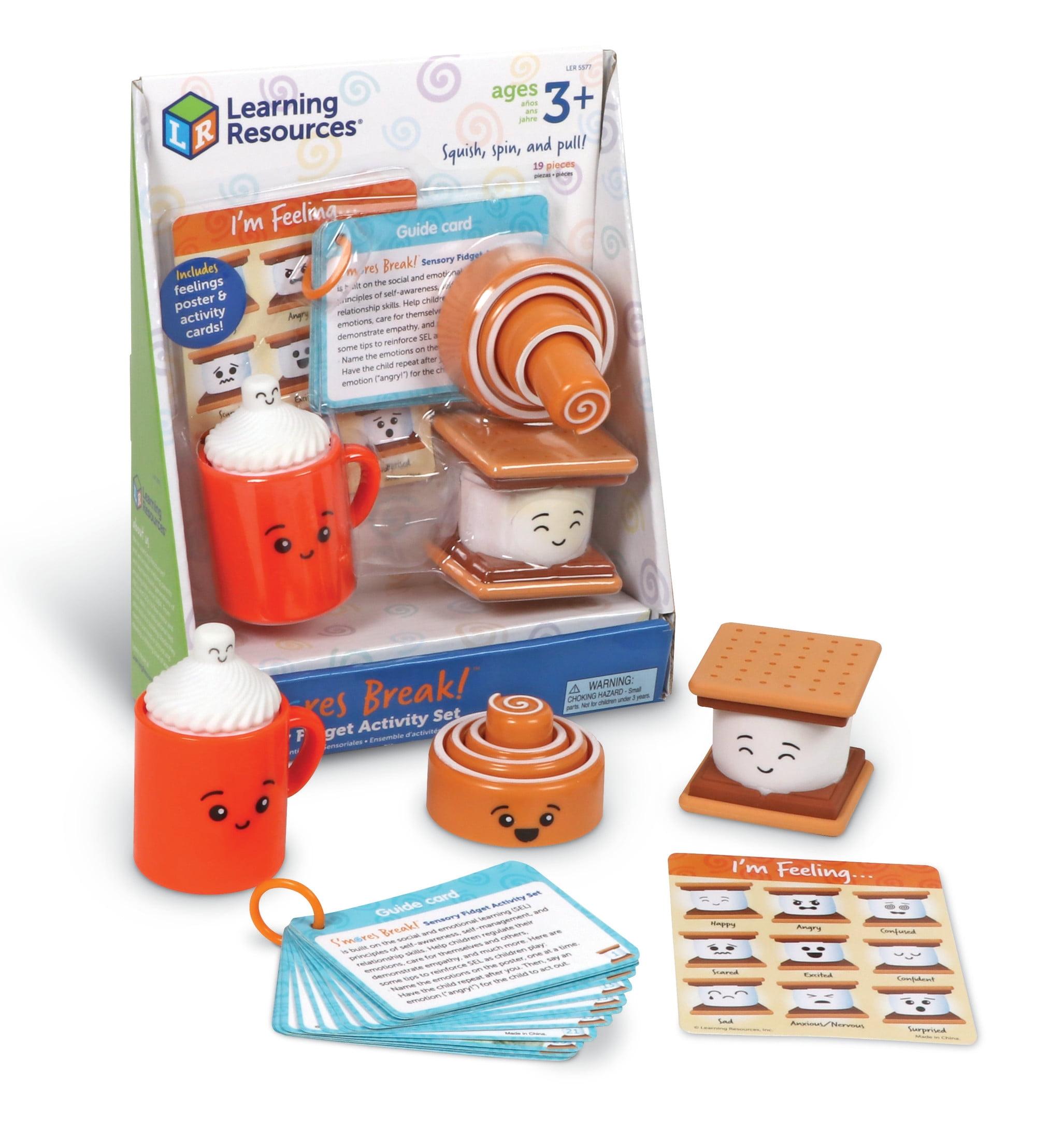 Learning Resources S’mores Break!™ Sensory Fidget Activity Set, 19 Pieces Ages 3+, Sensory Fidget Toys, Social Emotional Learning, Fidget toys, calming toys,SEL skills