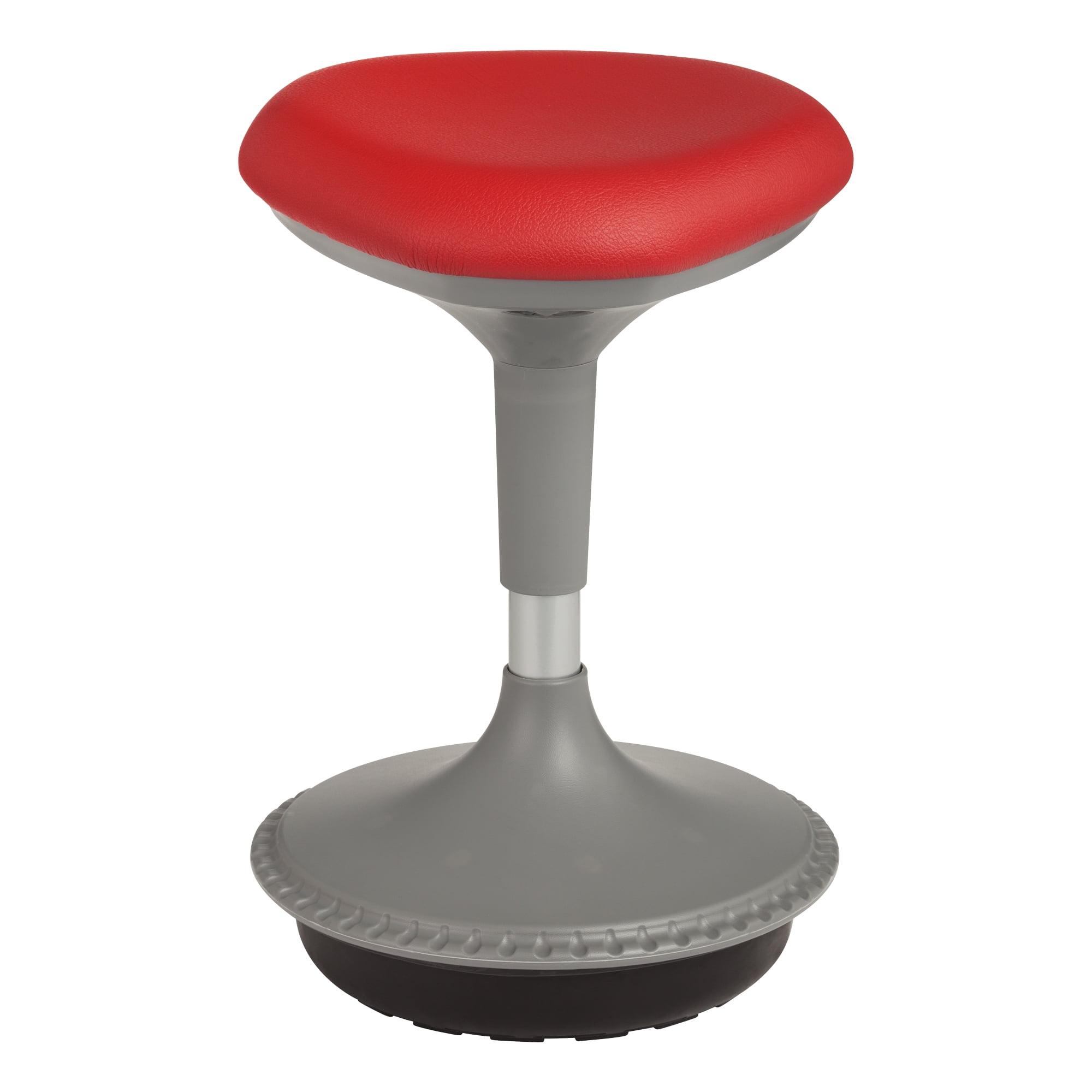 Red Adjustable Height Modern Learning Stool with Vinyl Seat