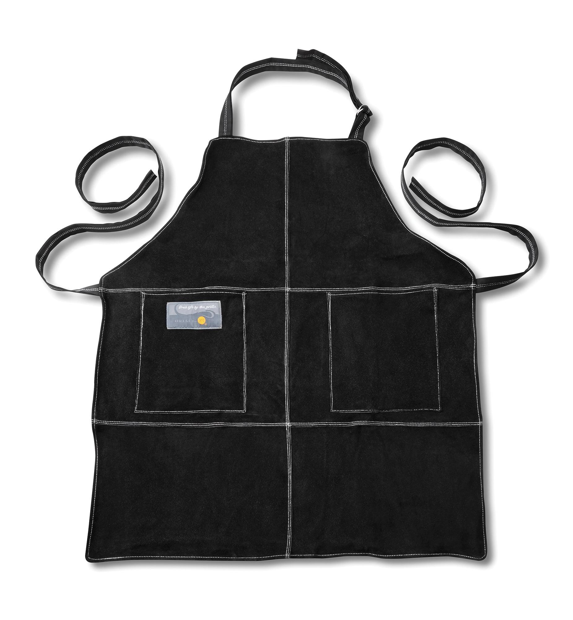 17 Stories Solid Color Leather Bib Apron