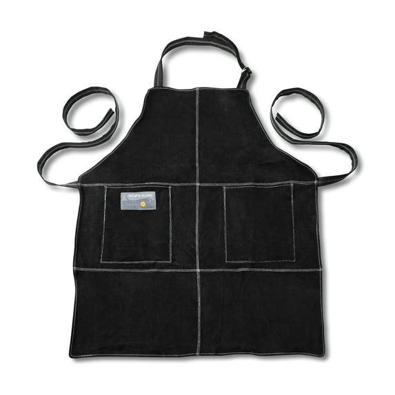 17 Stories Solid Color Leather Bib Apron