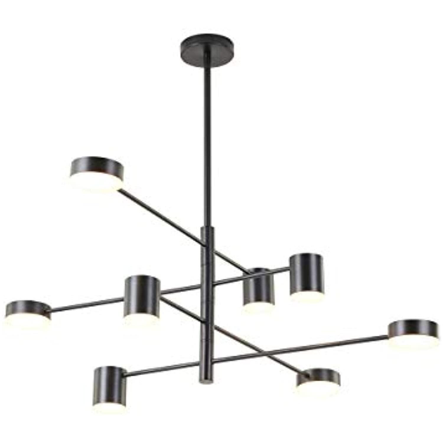 Led Chandelier In Black Finish
