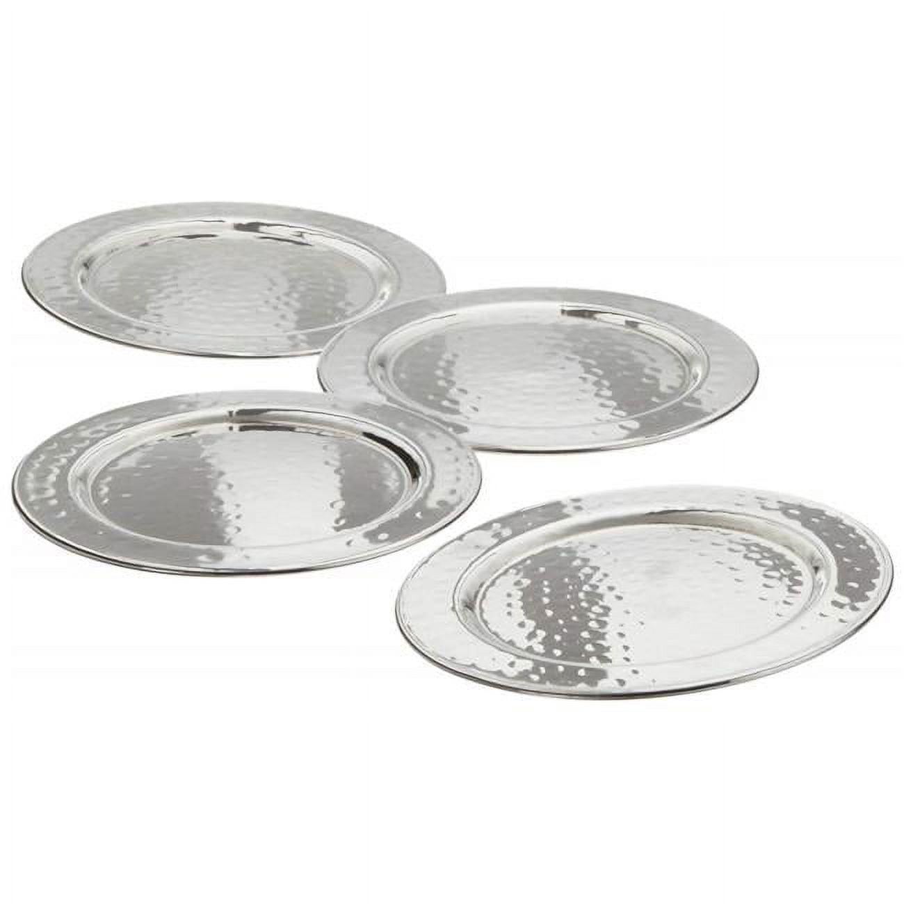 Jiallo  4-pc Round Coaster Set Hammered