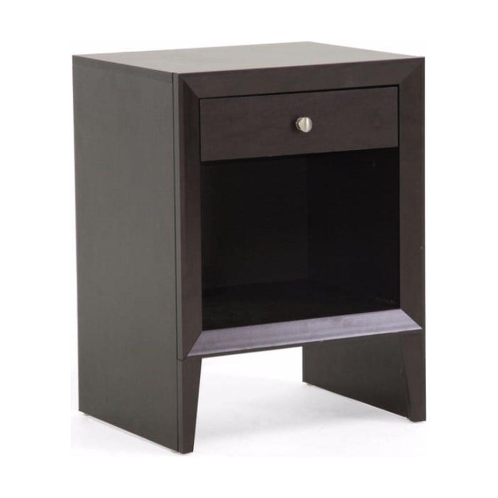 Leelanau 15" Dark Brown Engineered Wood Modern Nightstand