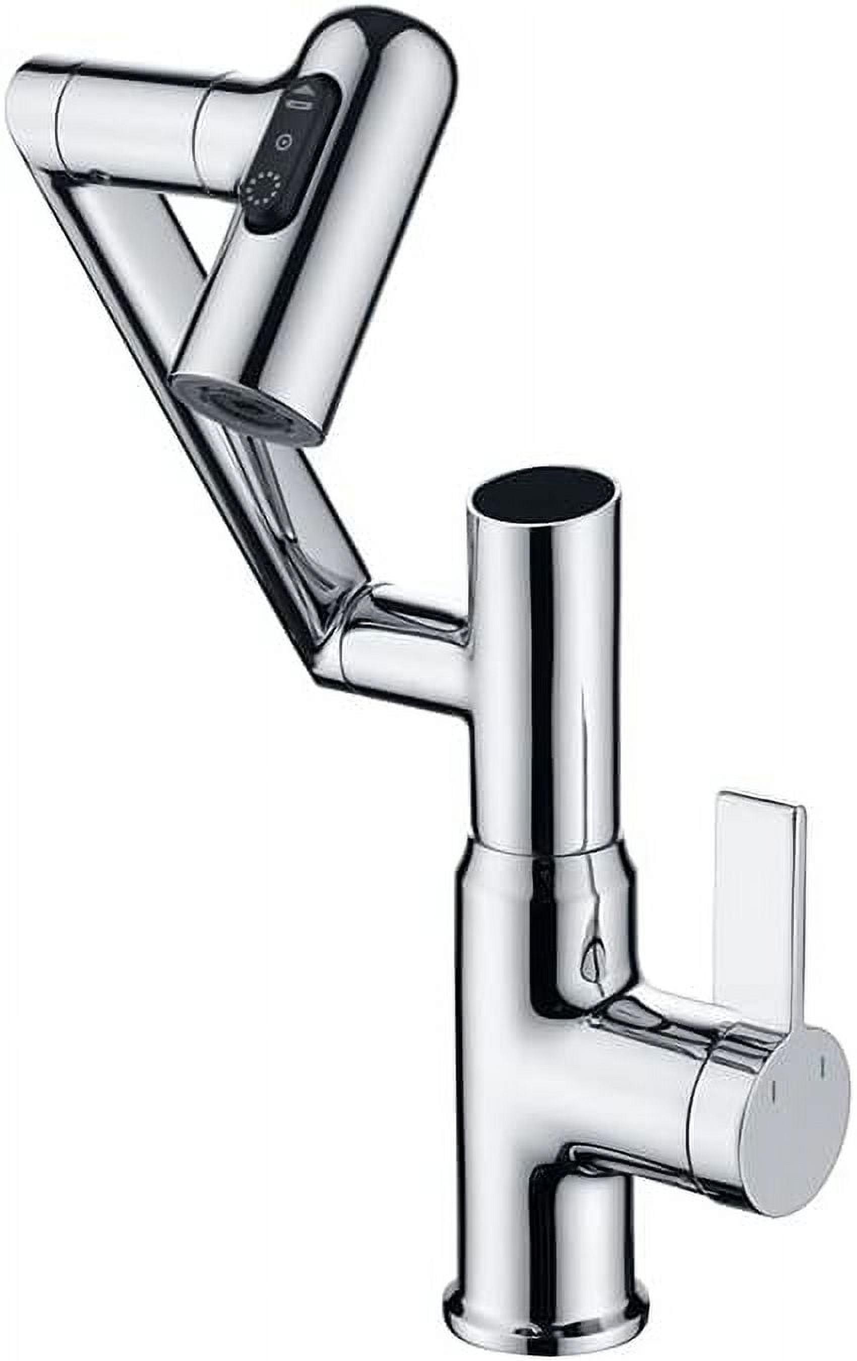 Lefton Rotatable Single Hole Bathroom Faucet with Temperature Display BF2204
