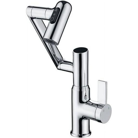 Lefton Rotatable Single Hole Bathroom Faucet with Temperature Display BF2204