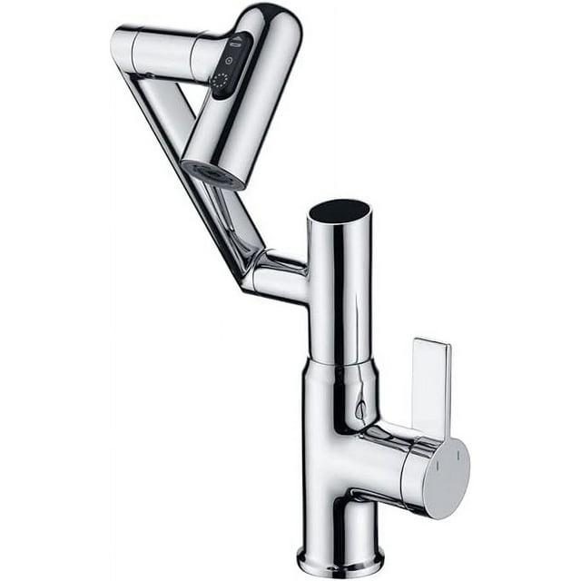 Lefton Rotatable Single Hole Bathroom Faucet with Temperature Display BF2204