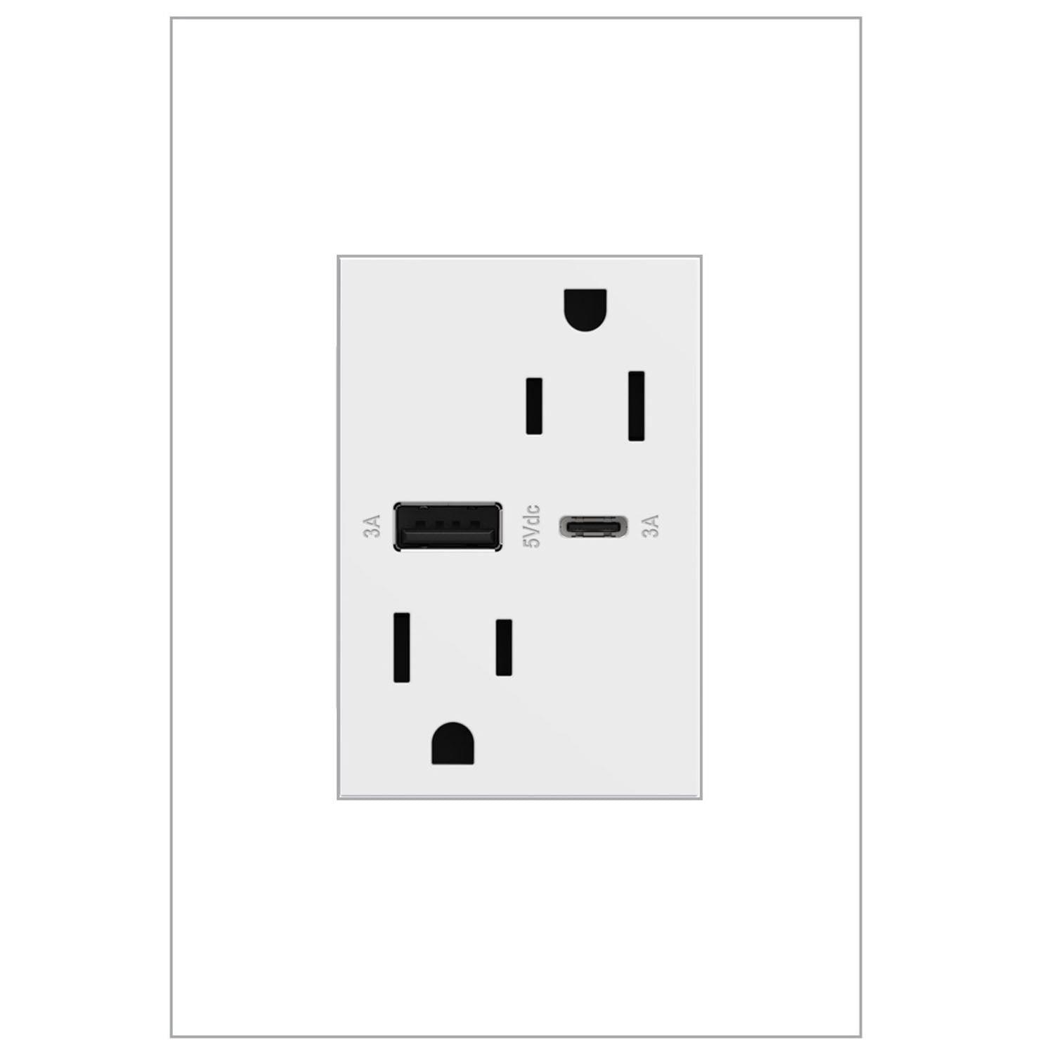 15 Tamper Resistant Combination Outlet with USB Port