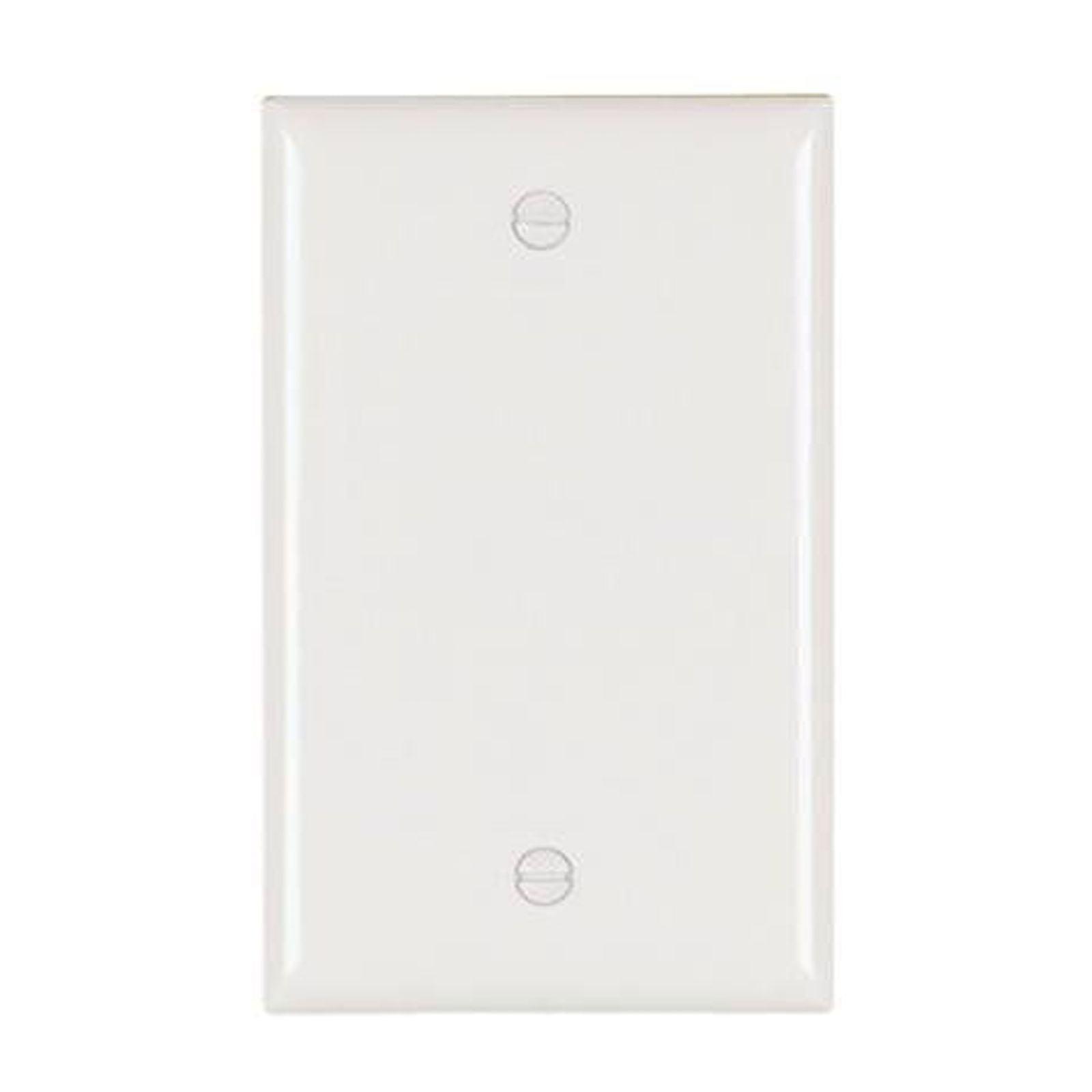 White Nylon 1-Gang Blank Wall Plate Cover