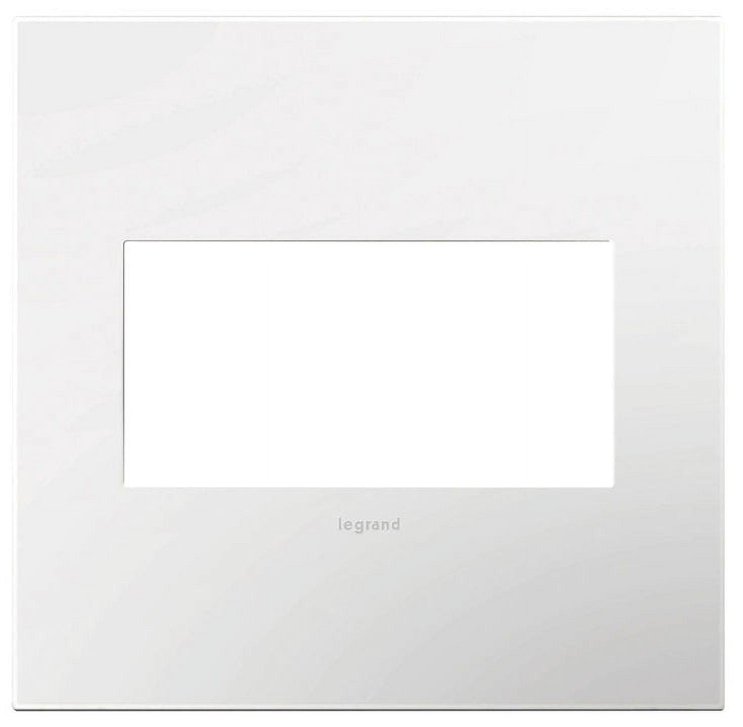 Legrand adorne 2-Gang Screwless Wall Plate in Gloss White Finish, AWP2GWH4