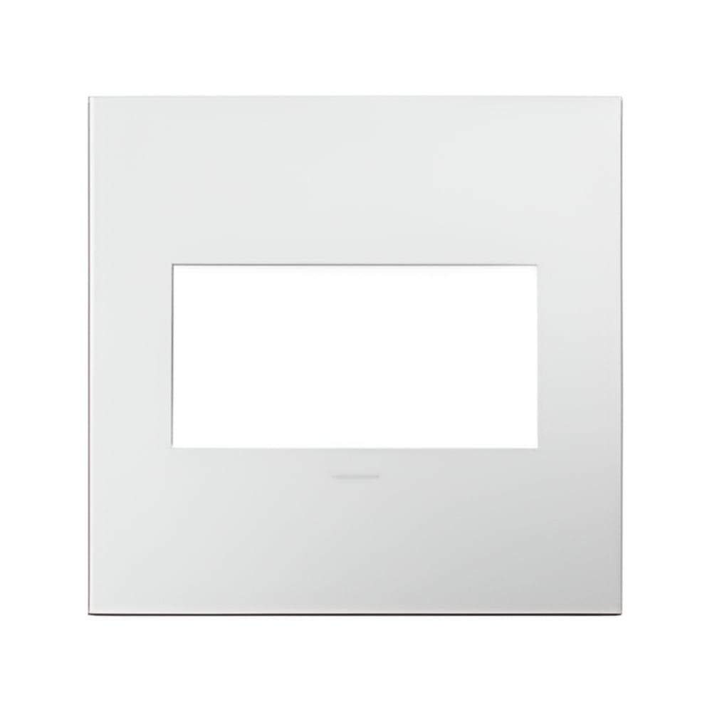 Legrand adorne 2-Gang Screwless Wall Plate in Gloss White-on-White Finish, AWP2GWHW10